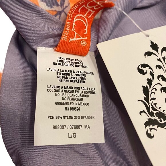 Becca French Cut Hi Leg Floral Bikini Swim Bottoms NEW Size L - Picture 11 of 11